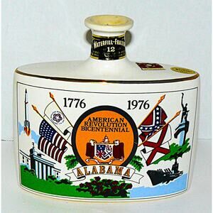American Revolution Bicentennial 1776-1976 Heritage China Alabama Decanter Vtg